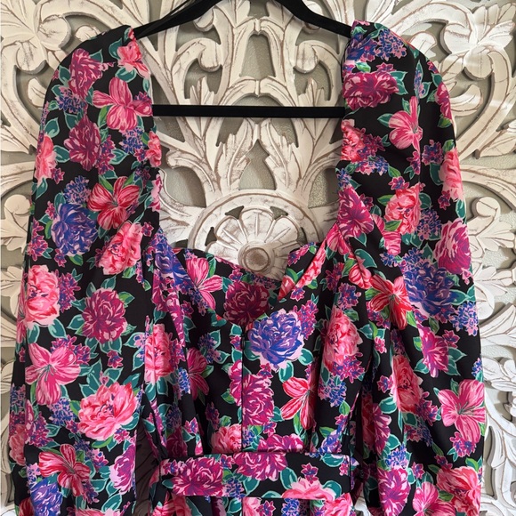 BLOGGERS FAVE NWOT ZARA Purple Pink Sheath Dress with Puff Sleeves - Picture 15 of 16